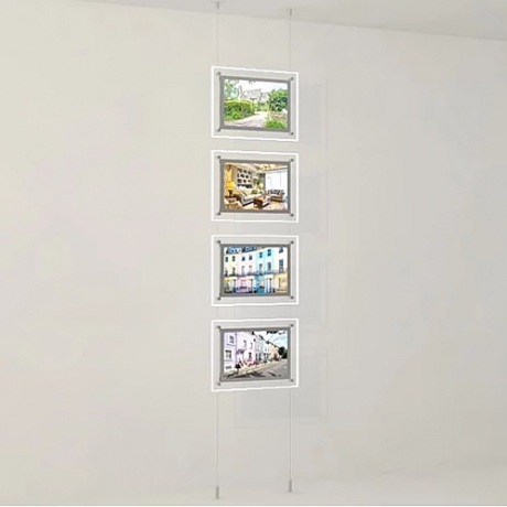 4 x A4 Maxi LED Light Pocket Kit | Portrait or Landscape Display